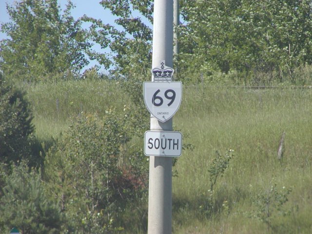 Hwy 69 marker at Muskoka
Road 169