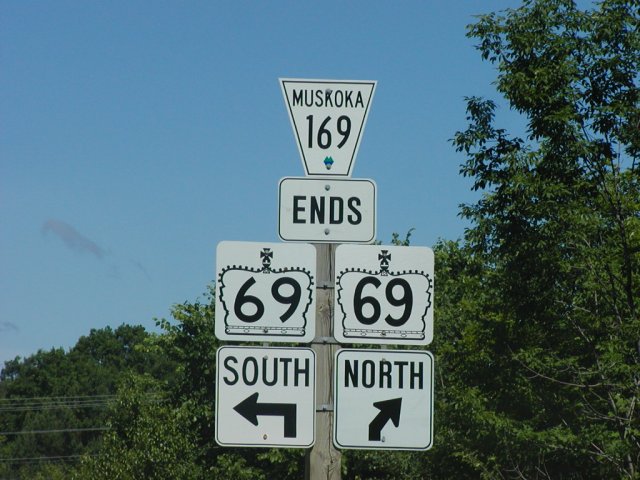 Signage assembly at Hwy 69.