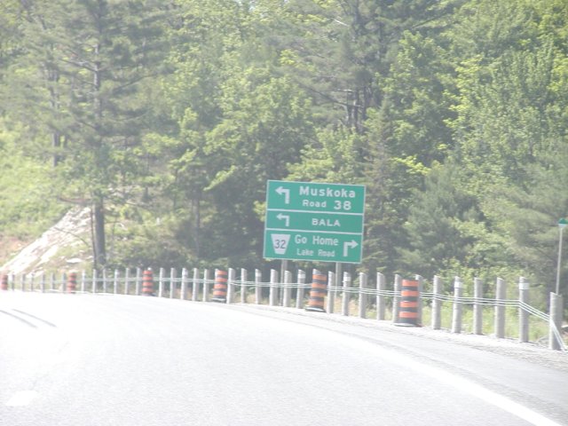 At-grade on Hwy 400.