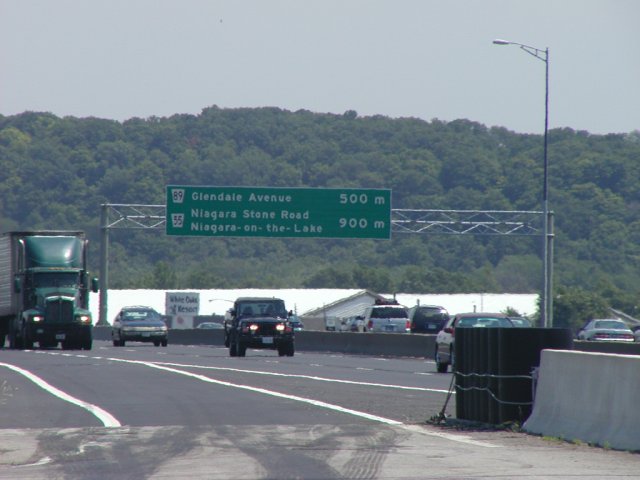 Signage on eastbound QEW.