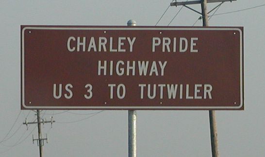 Charley Pride Highway sign